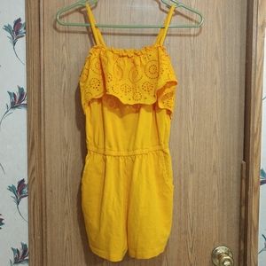 Girl's Romper | Harvest Gold | Adjustable Straps | Size L, 12-14